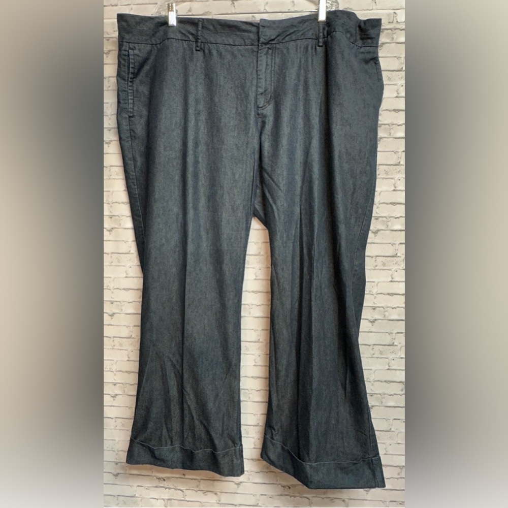 Apostrophe Womens Size 24WP Cuffed Denim Dark Blue Jeans